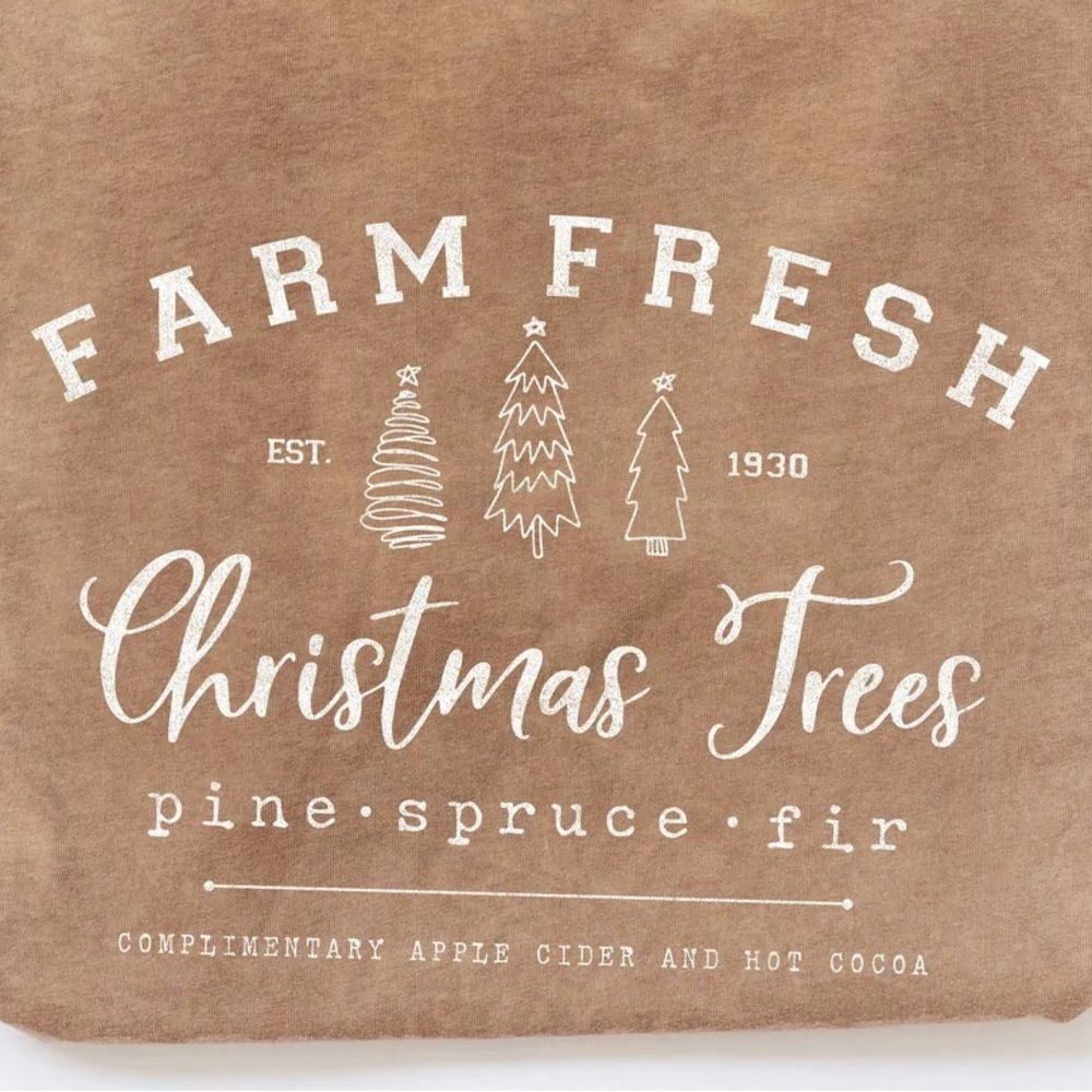 NWT Wool + Pepper Co. Farm Fresh Christmas Trees Crewneck Sweatshirt
